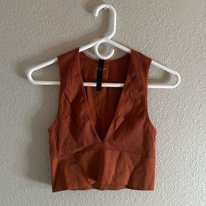 burnt orange longline bralette
